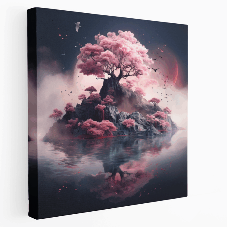 Mystisches Sakura-Insel Leinwandbild