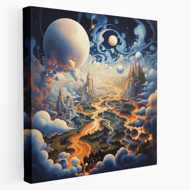 Leinwandbild Kosmische Traumlandschaft