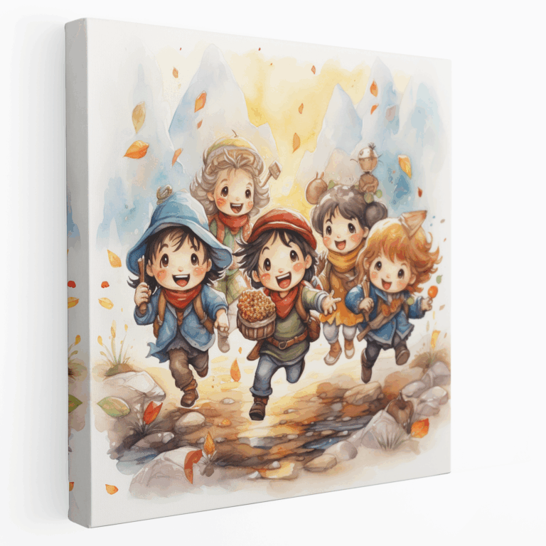 Chibi Wonderland Leinwandbild
