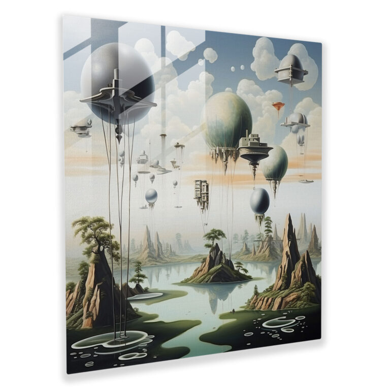 Pulp Fiction Glasbild - Pulp Fiction Glas Kunst traumhafte Landschaft