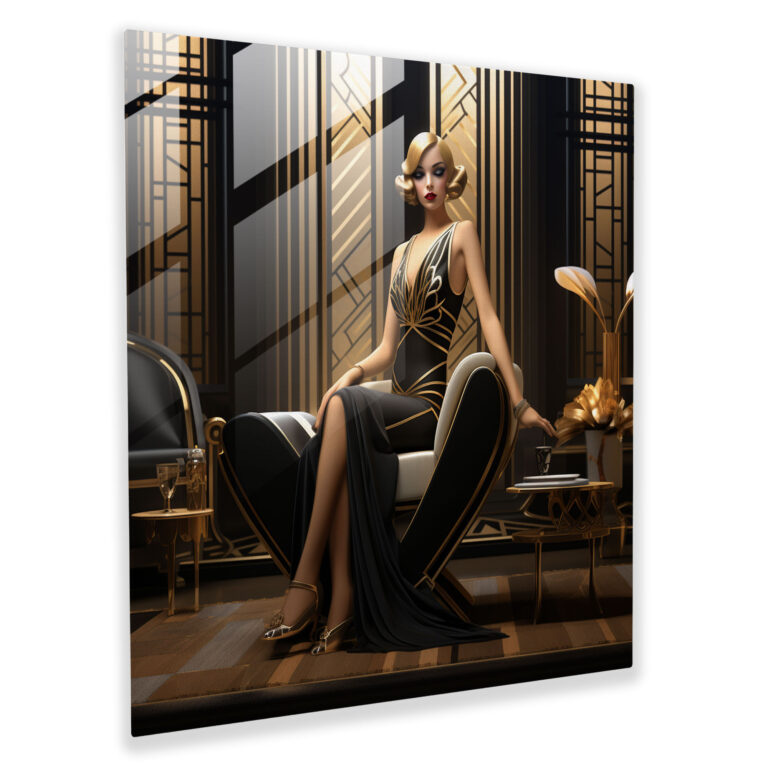 Pulp Fiction Glasbild - Femme Fatale Moderne Kunst
