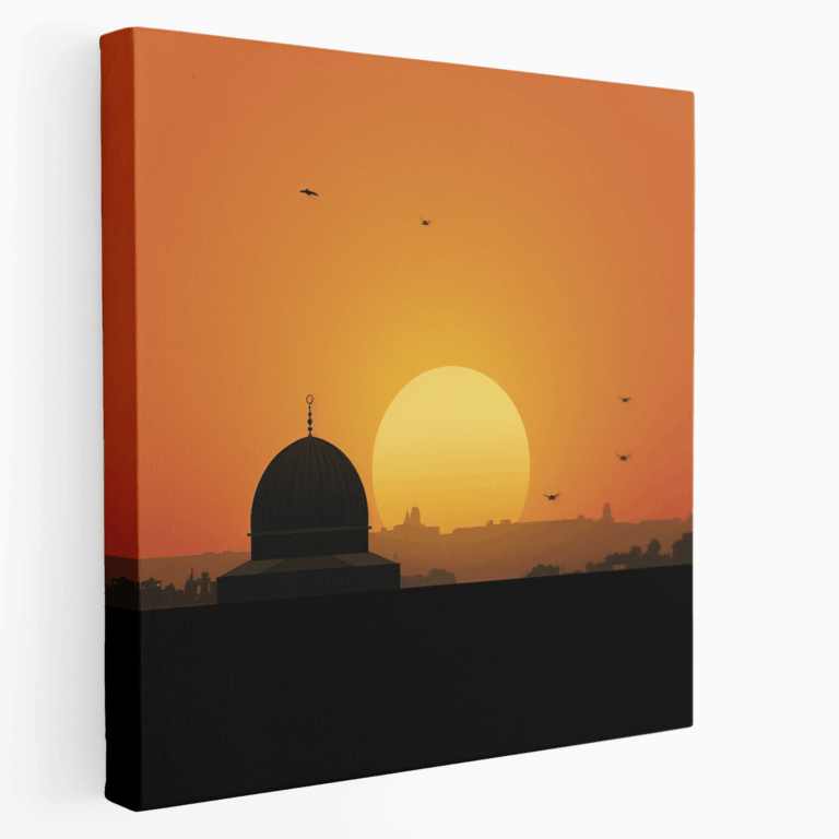 Silhouette der Gelassenheit Leinwandbild