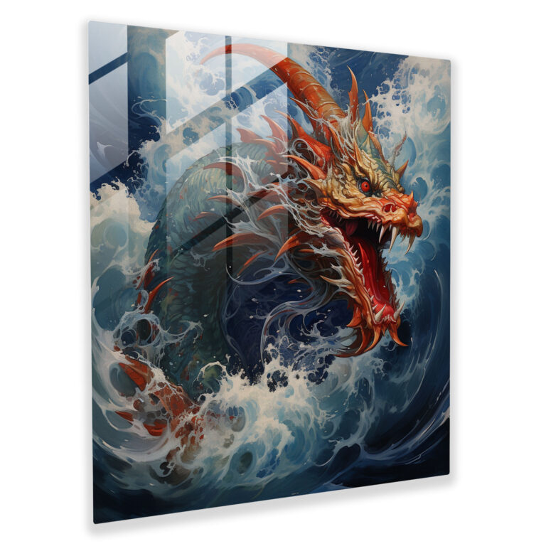 Pokemon Glasbild - Realistischer Gyarados - Wanddekoration Wohnkultur