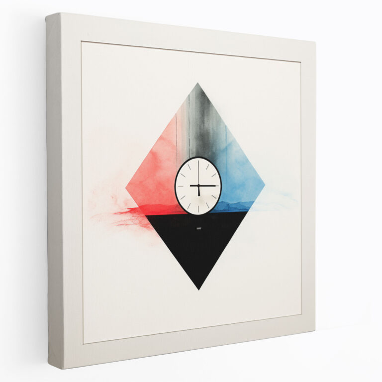 Minimalistisches Leinwandbild 'Time' von Pink Floyd - Wanddekoration