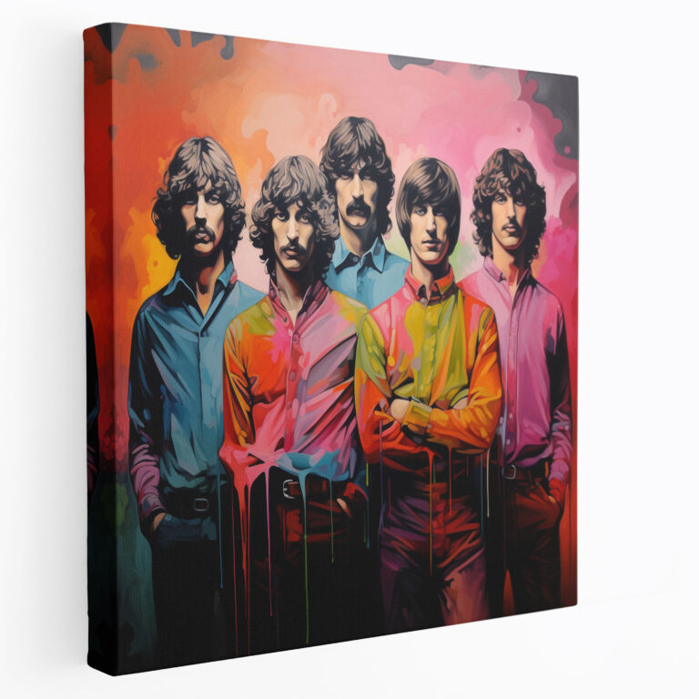 Pink Floyd Pop Art Leinwandbild - Pop Art Stil Gemälde Wohnkultur