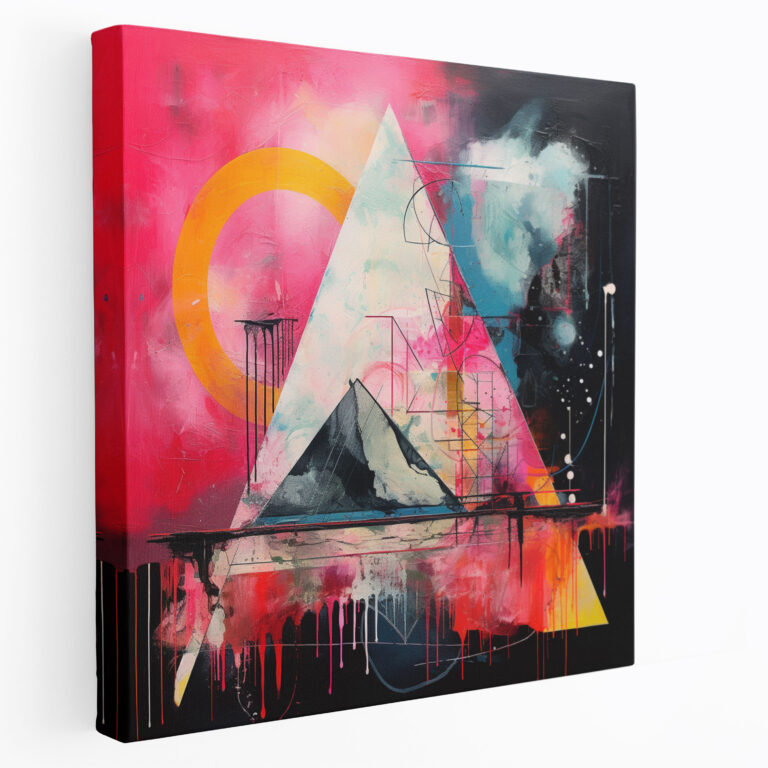 Pink Floyd Fusion Leinwandbild - Pink Floyd Songtexte Wandkunst Abstrakte Mixed-Media-Kunstwerk