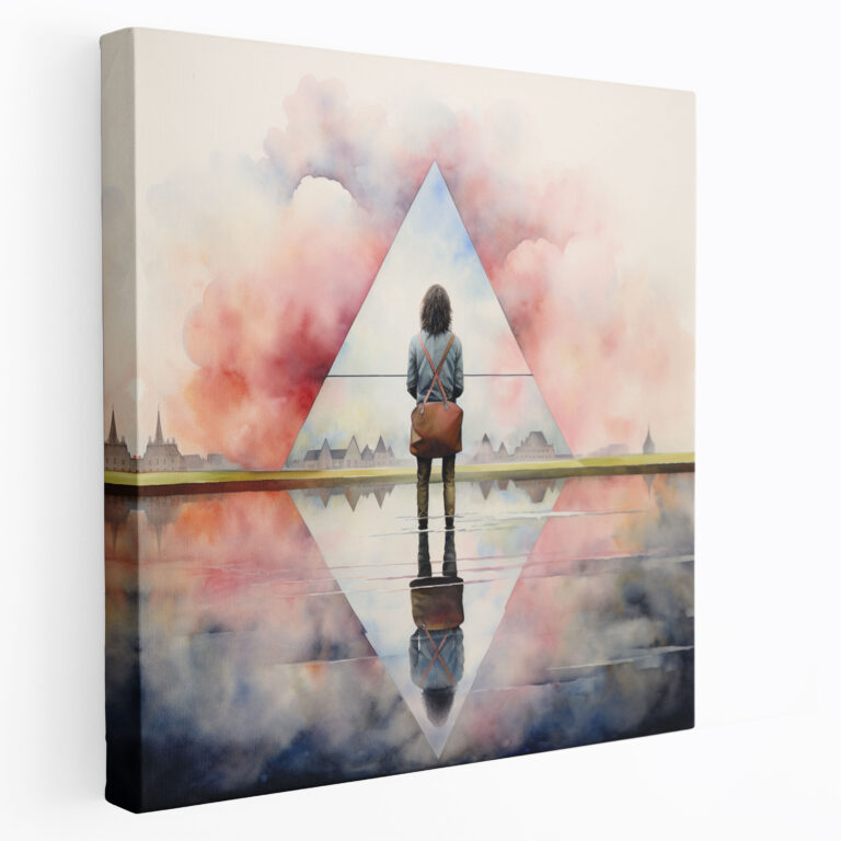 Pink Floyd Wandkunst - Stilles Aquarell Leinwandbild - Zuhause Dekoration