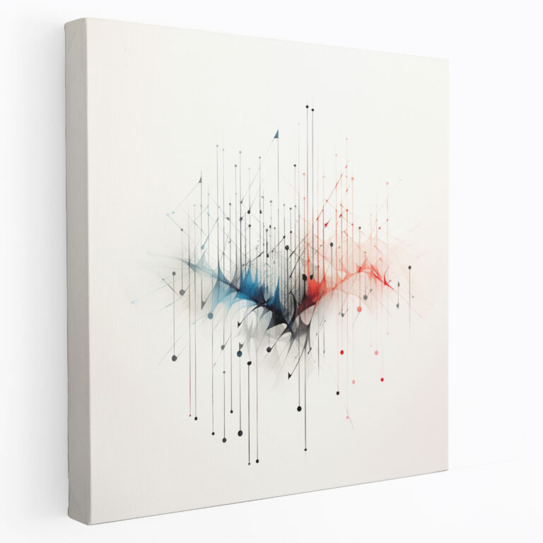 Minimalistische Linienzeichnung von Pink Floyd - Leinwandbild Wanddekoration