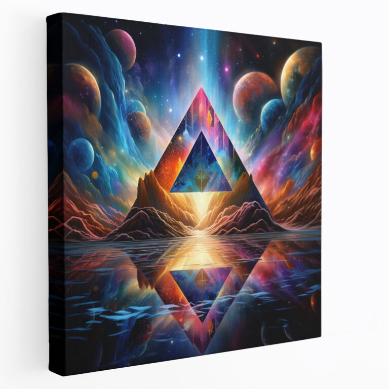 Leinwandbild Pink Floyd - Psychedelisches Prisma - Wandkunst Leinwand Wanddekoration