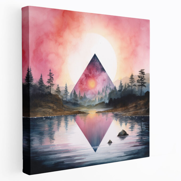 Leinwandbild Pink Floyd - Ruhevolle Dark Side Landschaft - Wanddekoration Leinwand Wandkunst