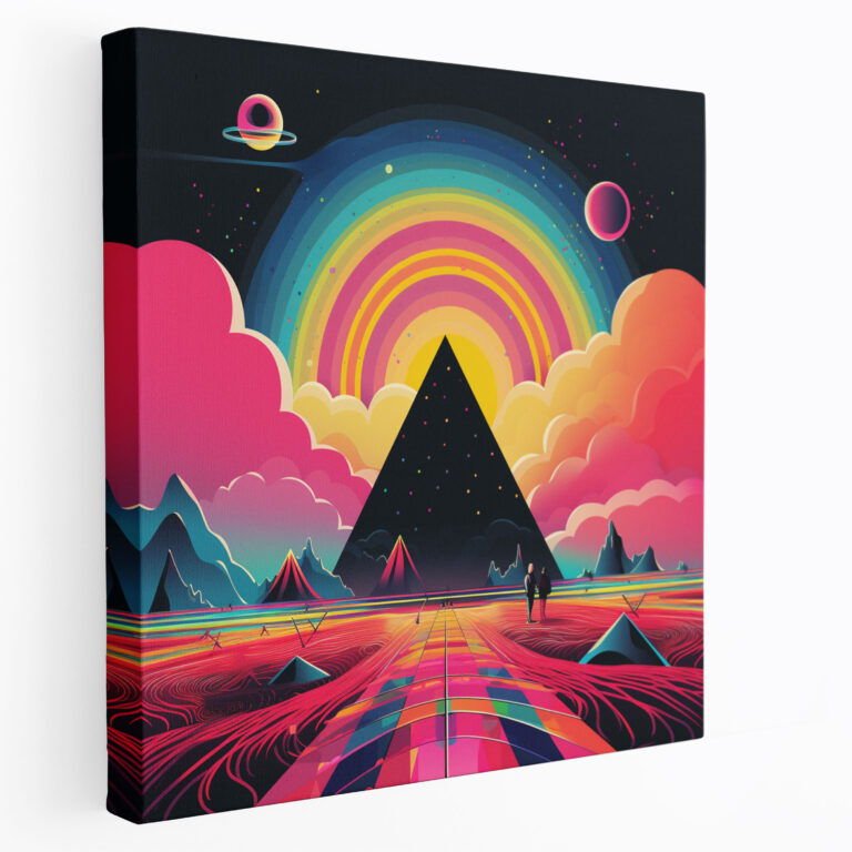 Pink Floyd Leinwandbild - Pop Art Album Cover Wandkunst - Pink Floyd Leinwandbild Wanddekoration künstlerisches Flair