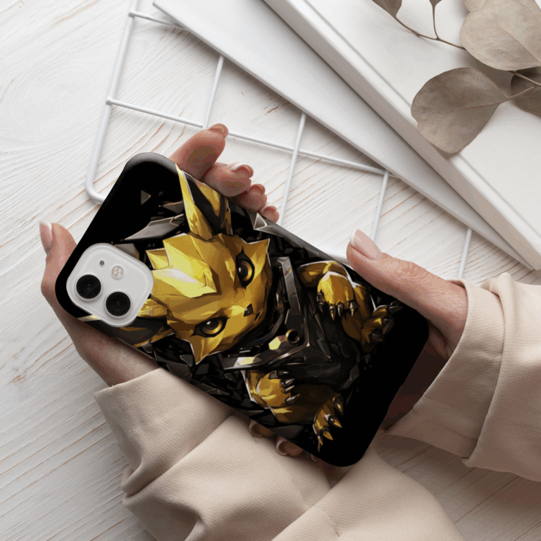 Metallisches Pokemon Handyhülle mit futuristischem Design