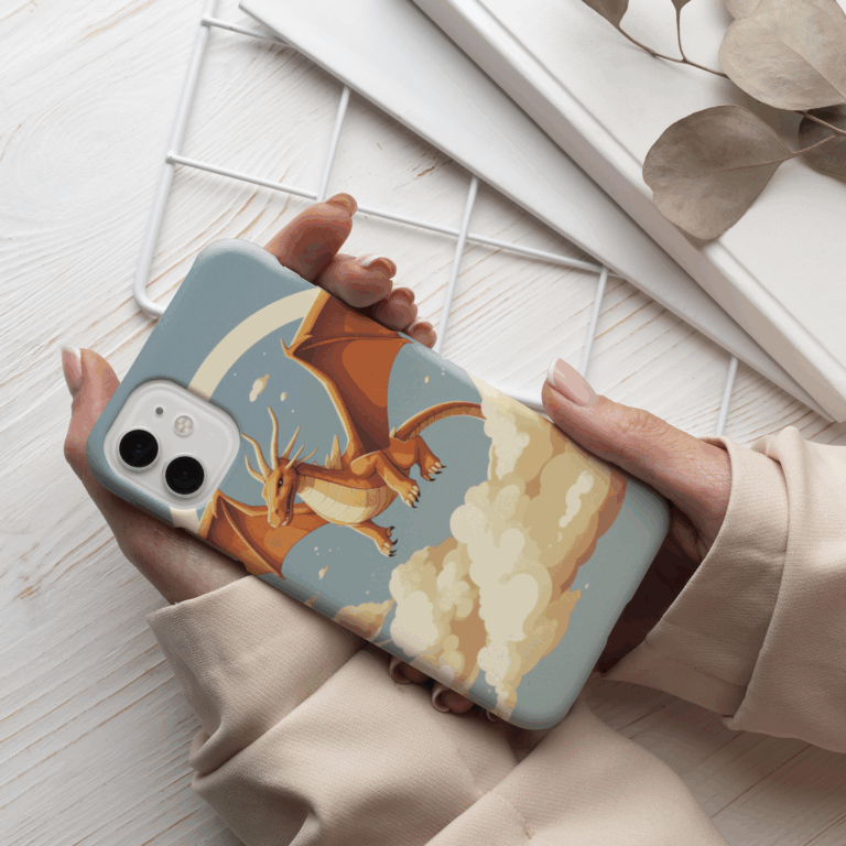 Charizard Wolken iPhone 14 Handyhülle
