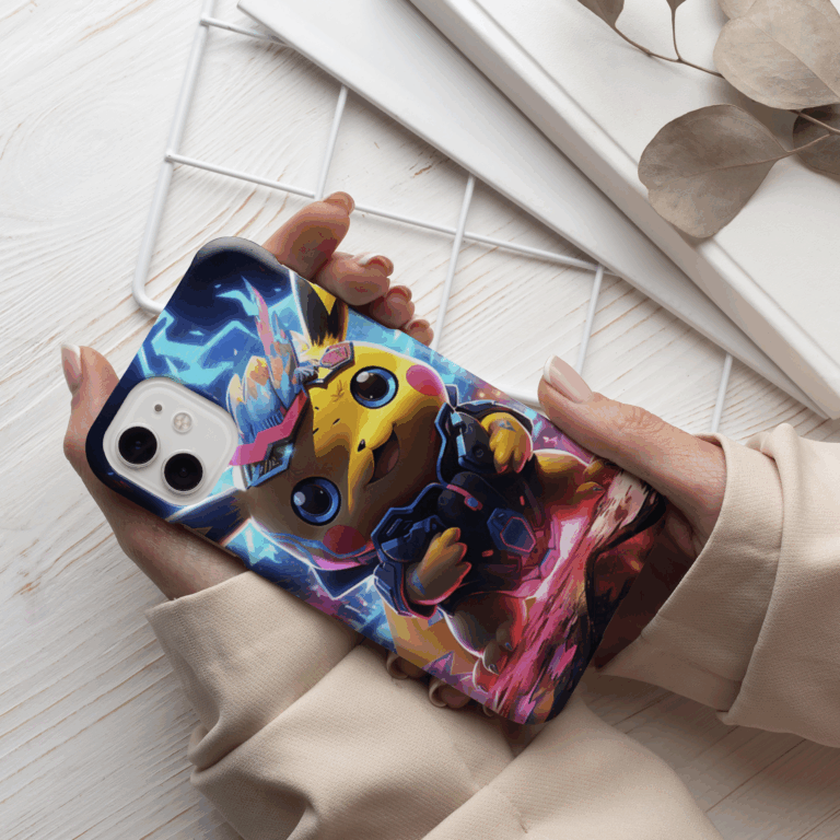 Pikachu iPhone 14 Handyhülle mit elektrischem Design