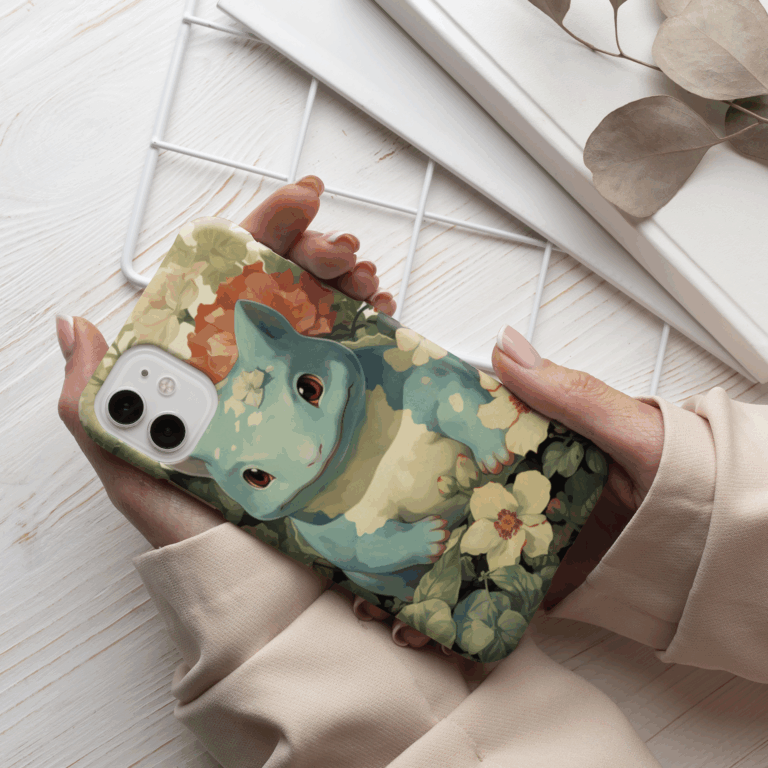 Bulbasaur Blumiges iPhone 14 Handyhülle