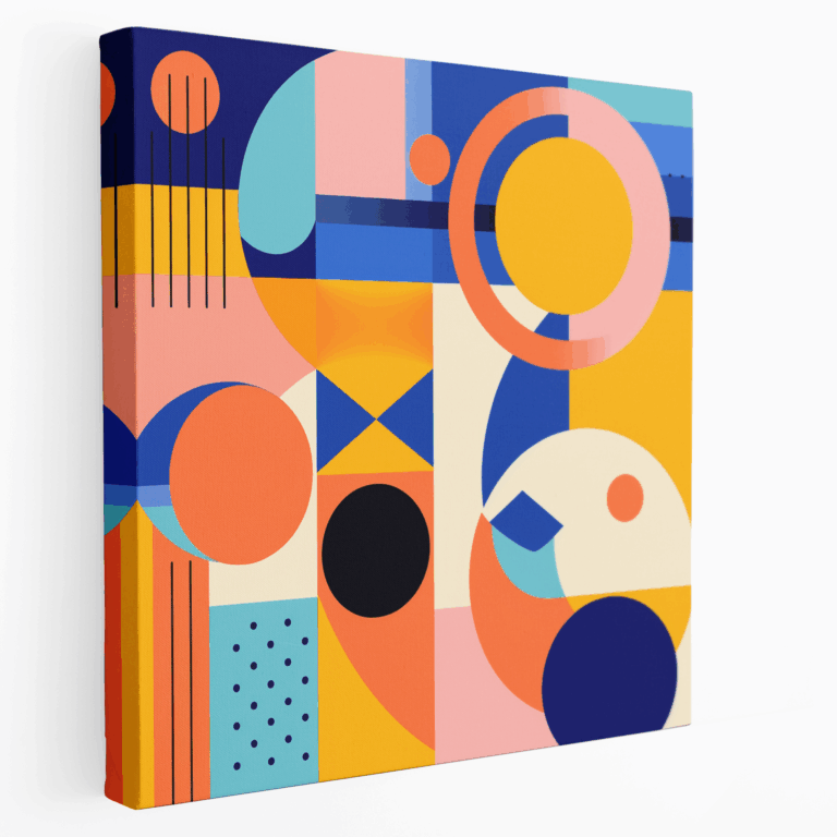 Leinwandbild im Retro Geometric Pop Art Stil
