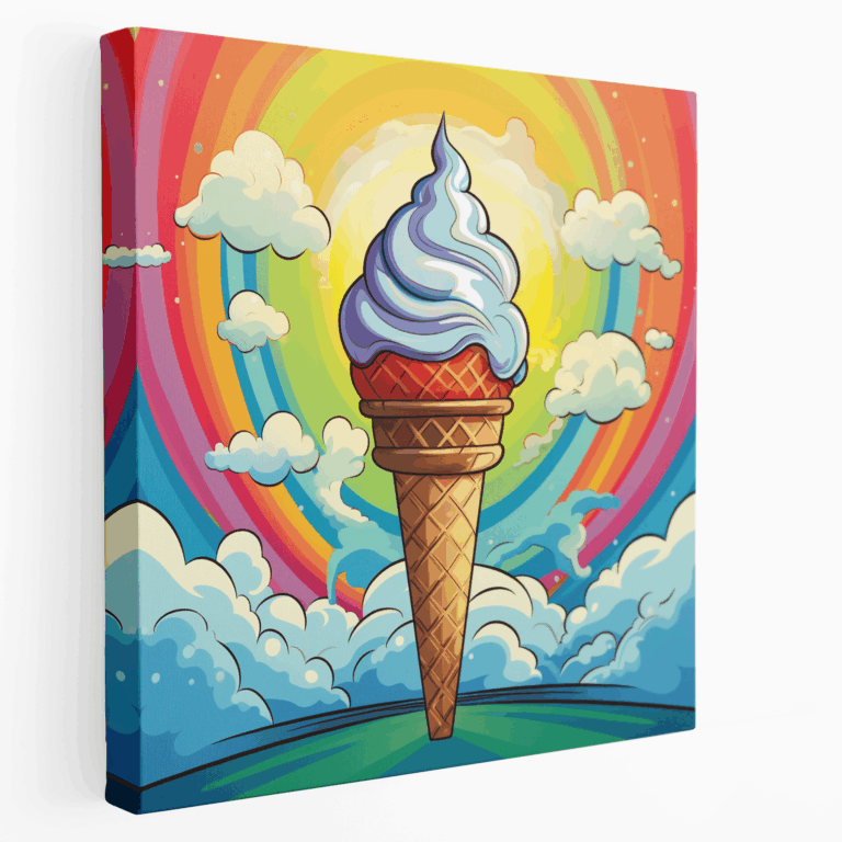 Sommerliche Stimmung Eiscreme Leinwandbild