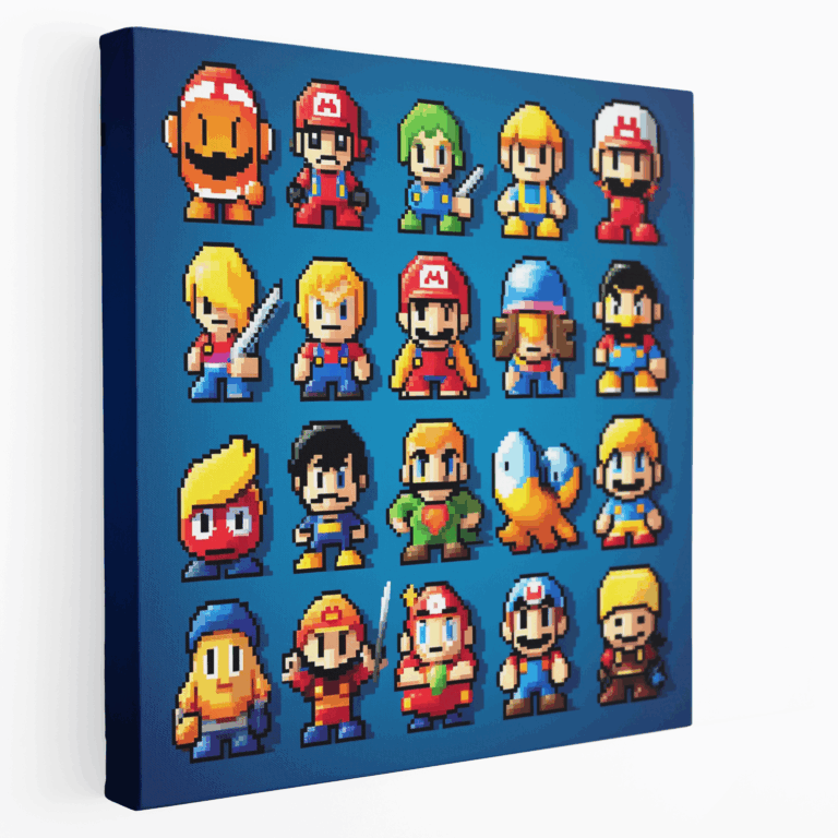 Leinwandbild Pixel Art Pop Culture