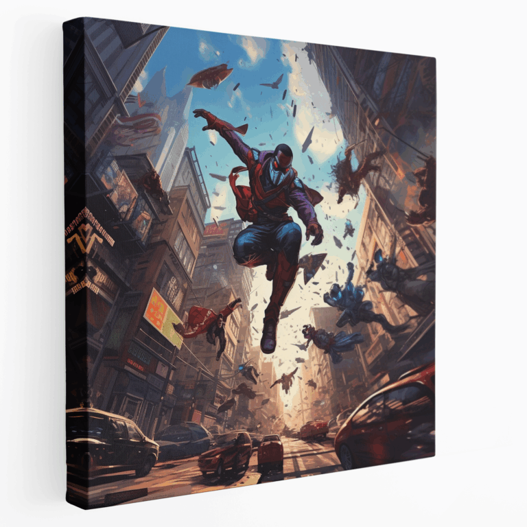 Leinwandbild Superhelden Comicbuch