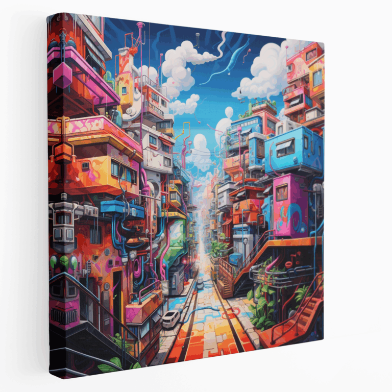 Stadtgrafiti Leinwandbild