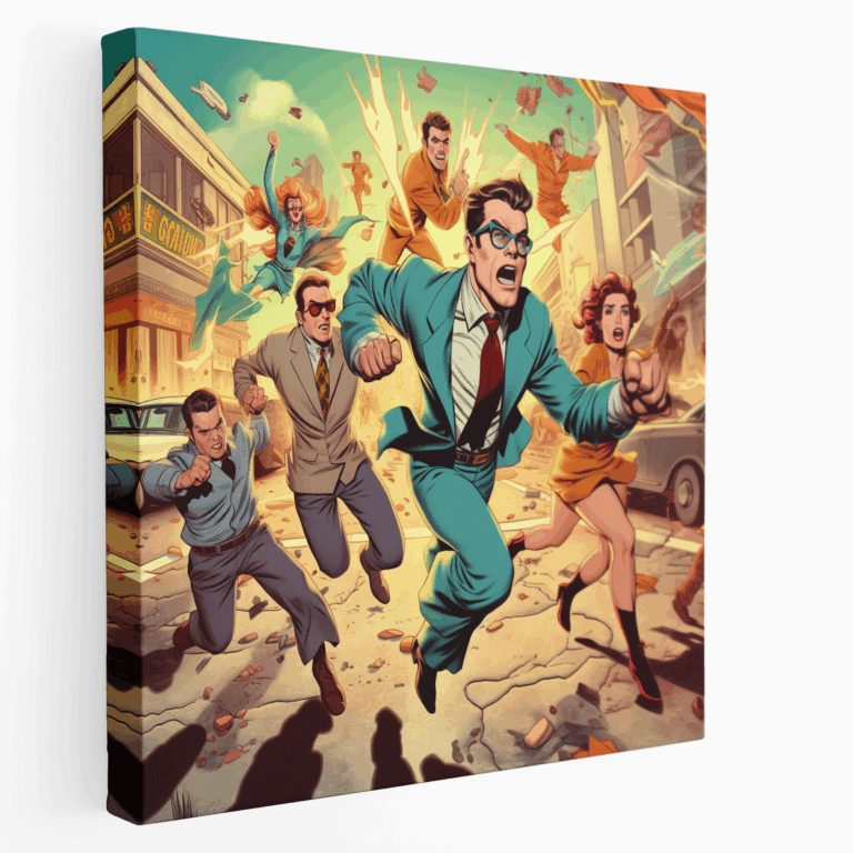 Leinwandbild Retro-Superheld