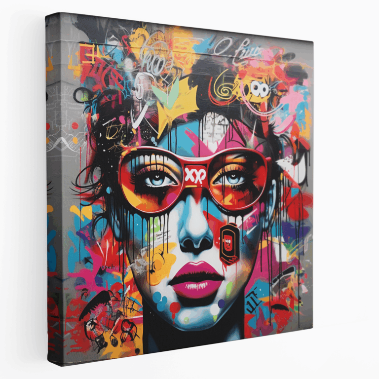 Street Art Collage Leinwandbild