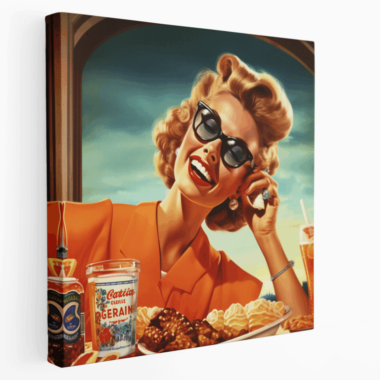 Leinwandbild Retro Werbung