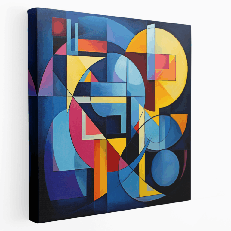 Leinwandbild mit geometrischer Abstraktion