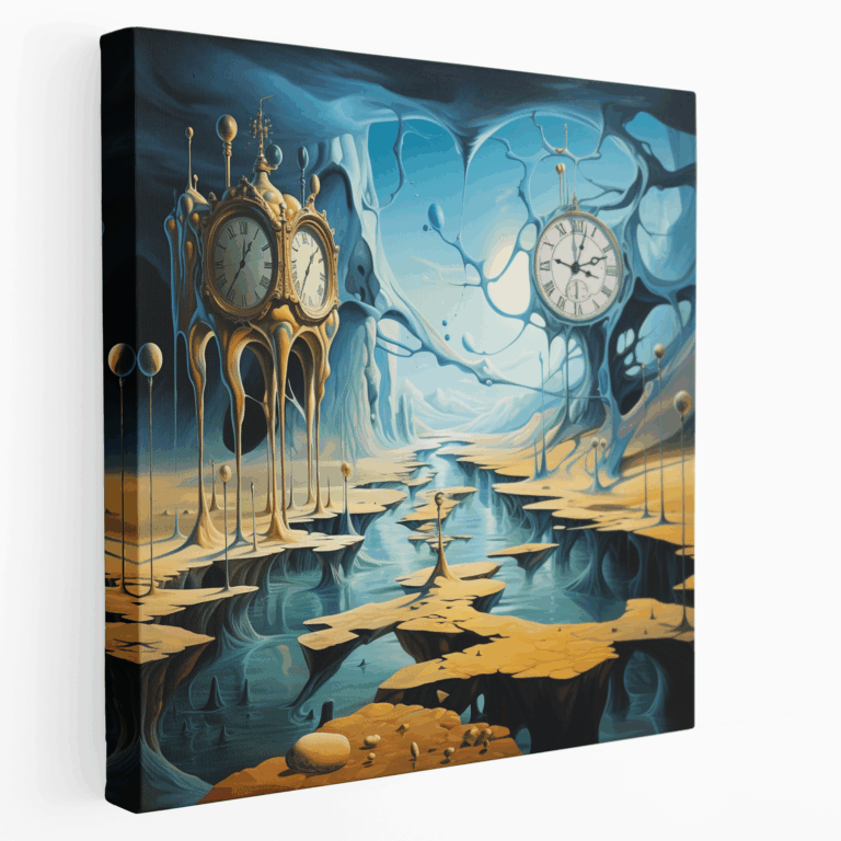 Leinwandbild mit surrealer Landschaft