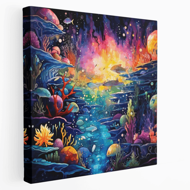 Kosmische Ozeanträume Leinwandbild