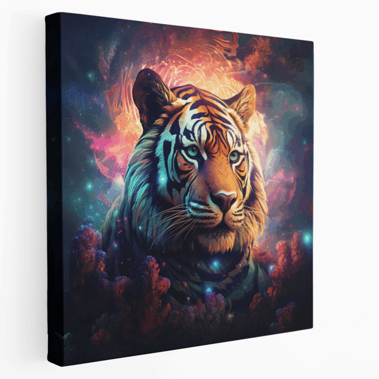 Kosmischer Tiger Leinwandbild