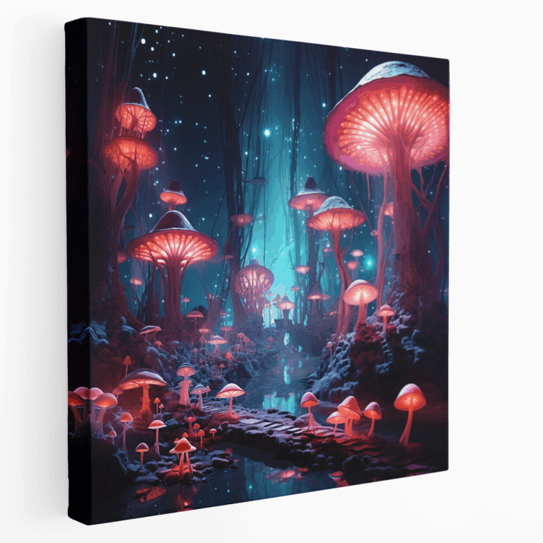 Verzauberter Wald - Surreales Psychedelisches Wandbild