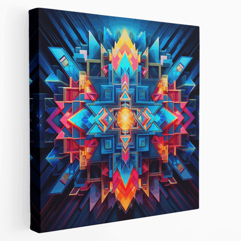 Kaleidoskop-Träume - Modernes Psychedelic Leinwandbild