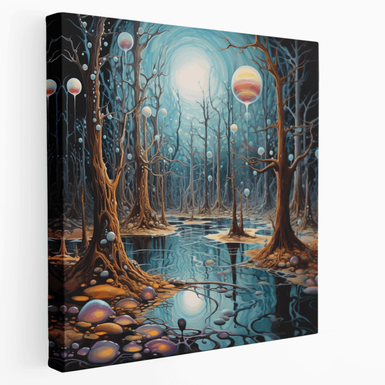 Verträumtes Wald Surrealismus Leinwandbild