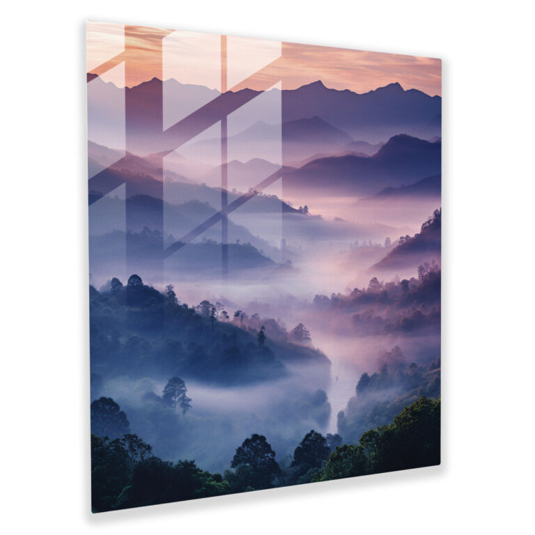 Mystische Gelassenheit Glasbild - Pastell Wanddekoration Glas Kunst Wohnkultur
