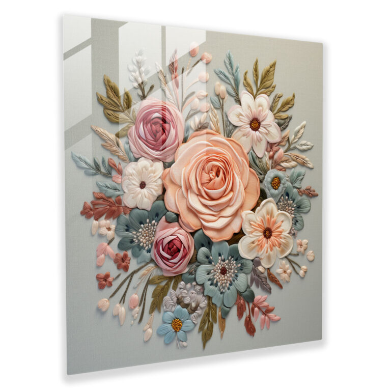 Zarte Pastell Glas Kunst - Pastell Sanfte Farbtöne Zeitloses Design Glasbild