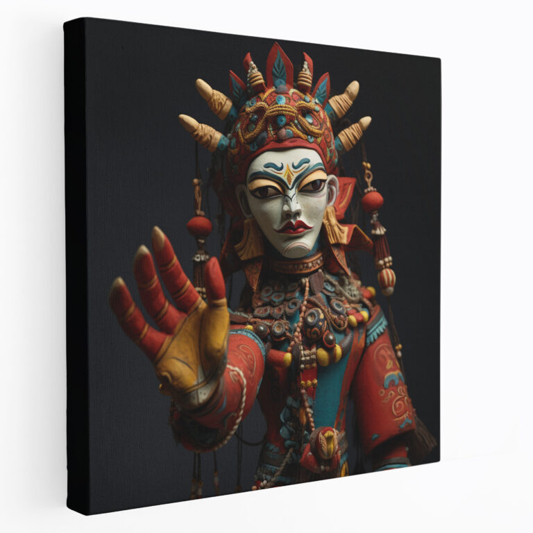 Kulturelles Puppen Leinwandbild - Puppen Leinwand Wandkunst Kulturelle Symbole Wohnkultur
