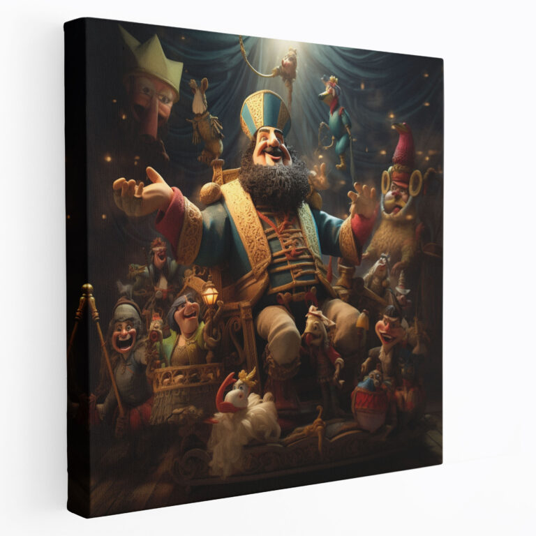 Puppet King Leinwandbild - Puppe Puppenkönig Zuhause Dekoration