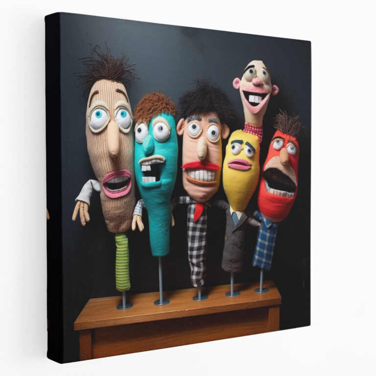 Sockenpuppe Wandbild - Puppe Wanddekoration Wohnkultur Charmant.