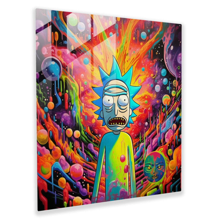 Buntes Vision Glasbild - Moderne abstrakte Wanddekoration