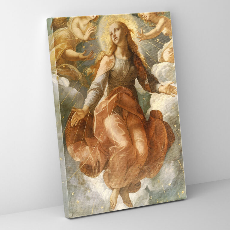 Kunstwerk Himmelsreich - Raffaello Sanzio Leinwandbild Wandkunst Wohnkultur