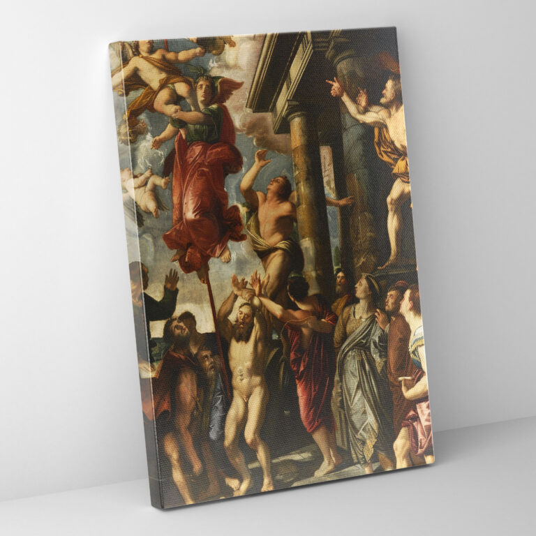 Historische Pracht Raffaello Sanzio Wandkunst - Leinwandbild Große Kulisse Wanddekoration