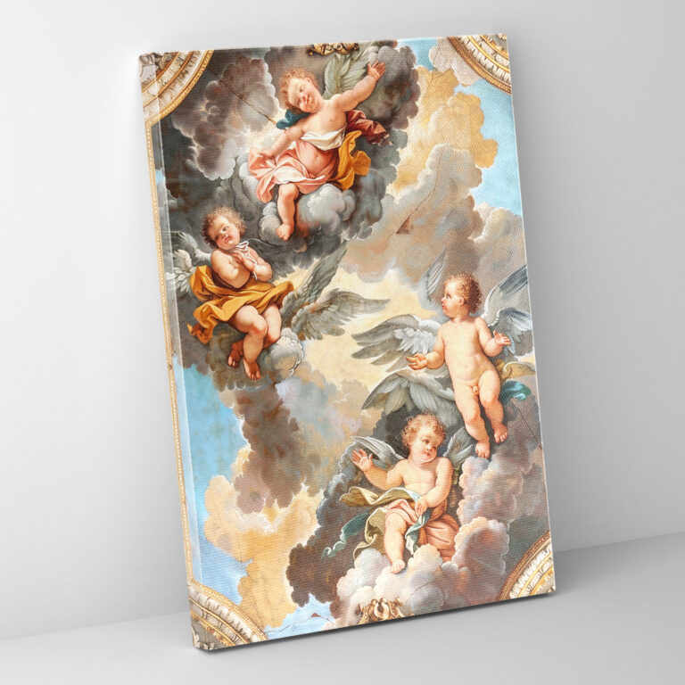 Engelhafte Figuren Leinwandbild - Raffaello Sanzio Leinwandkunst Leinwand