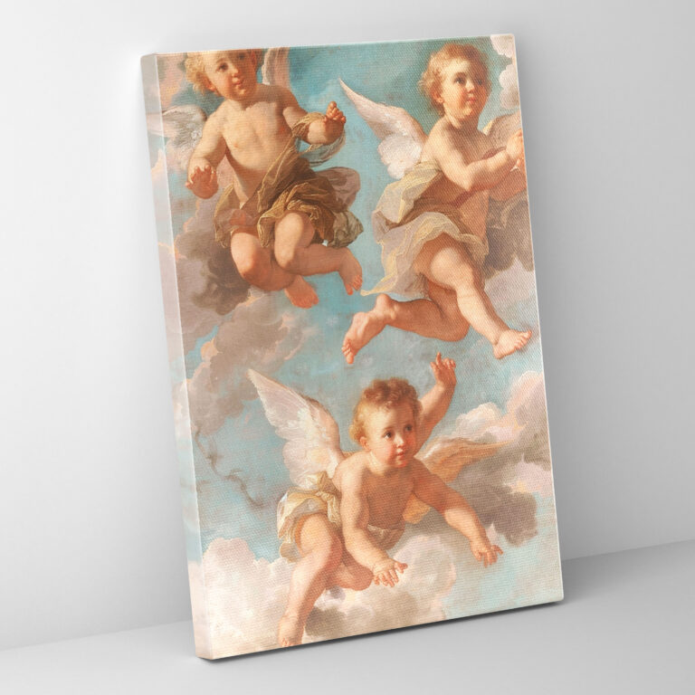 Himmlische Cherubim Leinwandbild - Raffaello Sanzio Wanddekoration Leinwandkunst