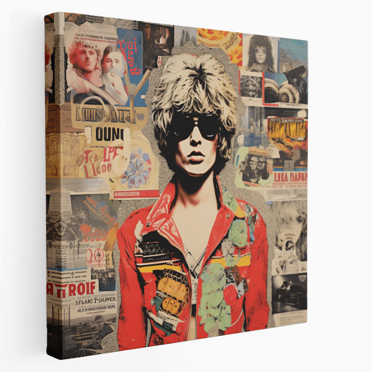 Rock and Roll Collage Leinwandbild