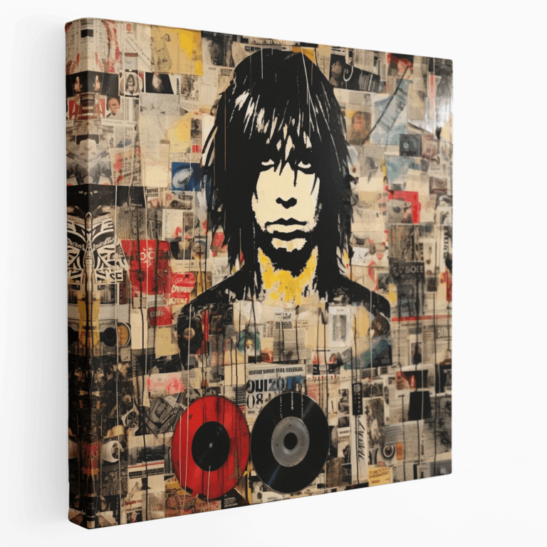 Mosaikmix Leinwandbild im Grunge-Stil