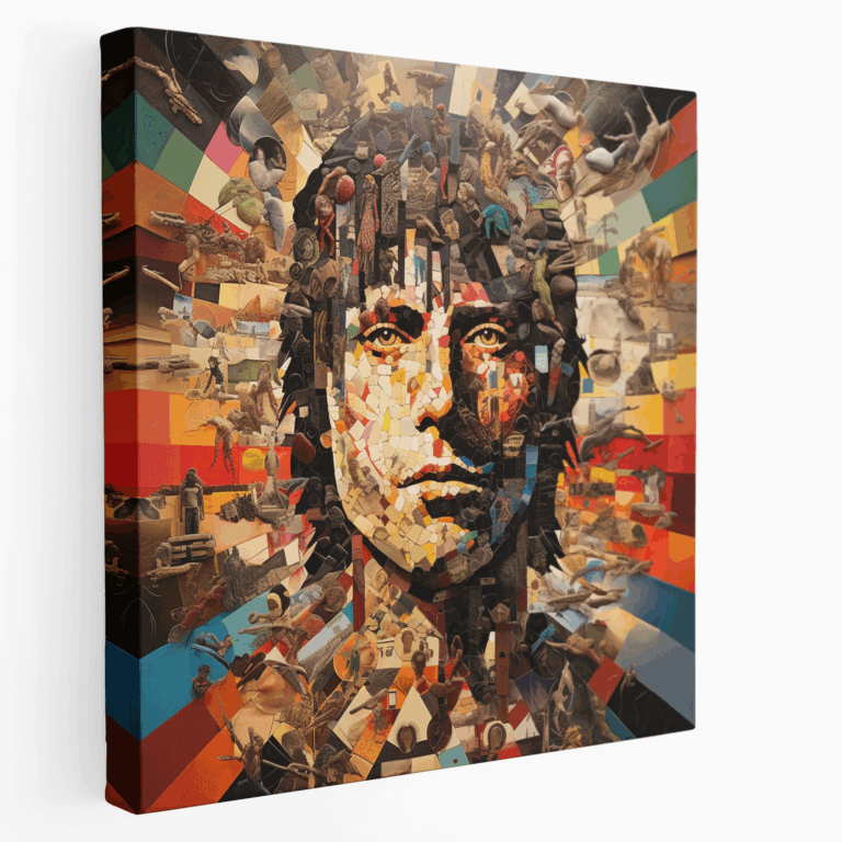 Mosaik-Leinwandbild Rock Album Covers
