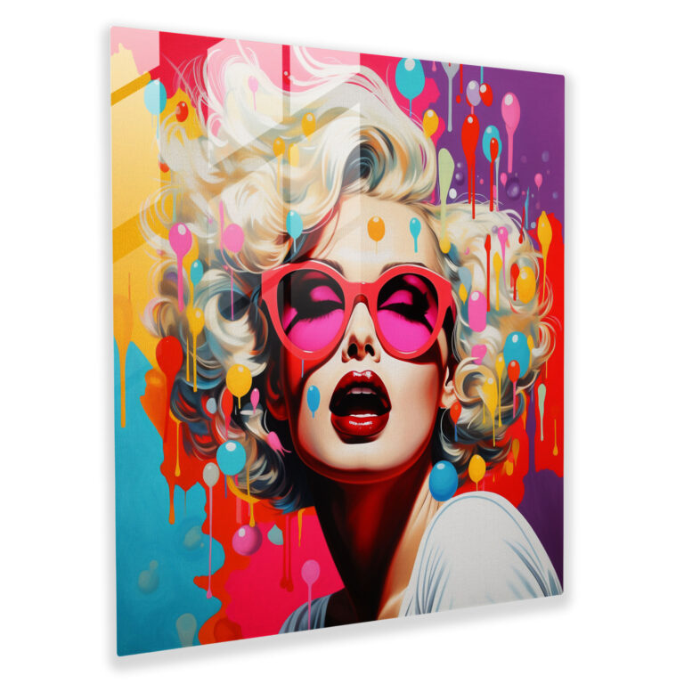 Lebhaftes Glasbild des römischen Kolosseums in Pop-Art-Komposition