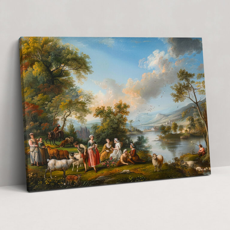 Leinwandbild im Rokoko-Stil - Rokoko Rokoko-Stil Malerei Wohnkultur Leinwand