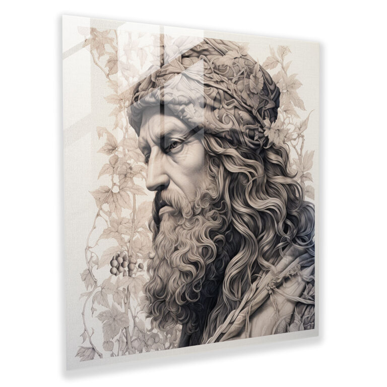 Glasbild Renaissance Gelehrter - Renaissance Glas Kunst Wohnkultur Moderne Kunst